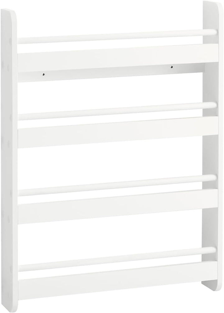 SoBuy KMB08-K-W Kinderregal Bücherregal für Kinder Wandregal Hängeregal Aufbewahrungsregal mit 4 Abl