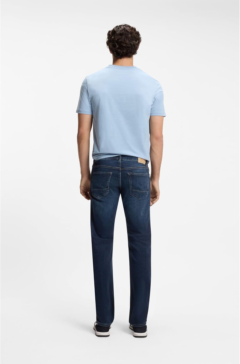 BOSS Herren Maine BC-L-C Blaue Regular-Fit Jeans aus schwerem Denim 33W / 32L Dunkelblau407, 33W / 3