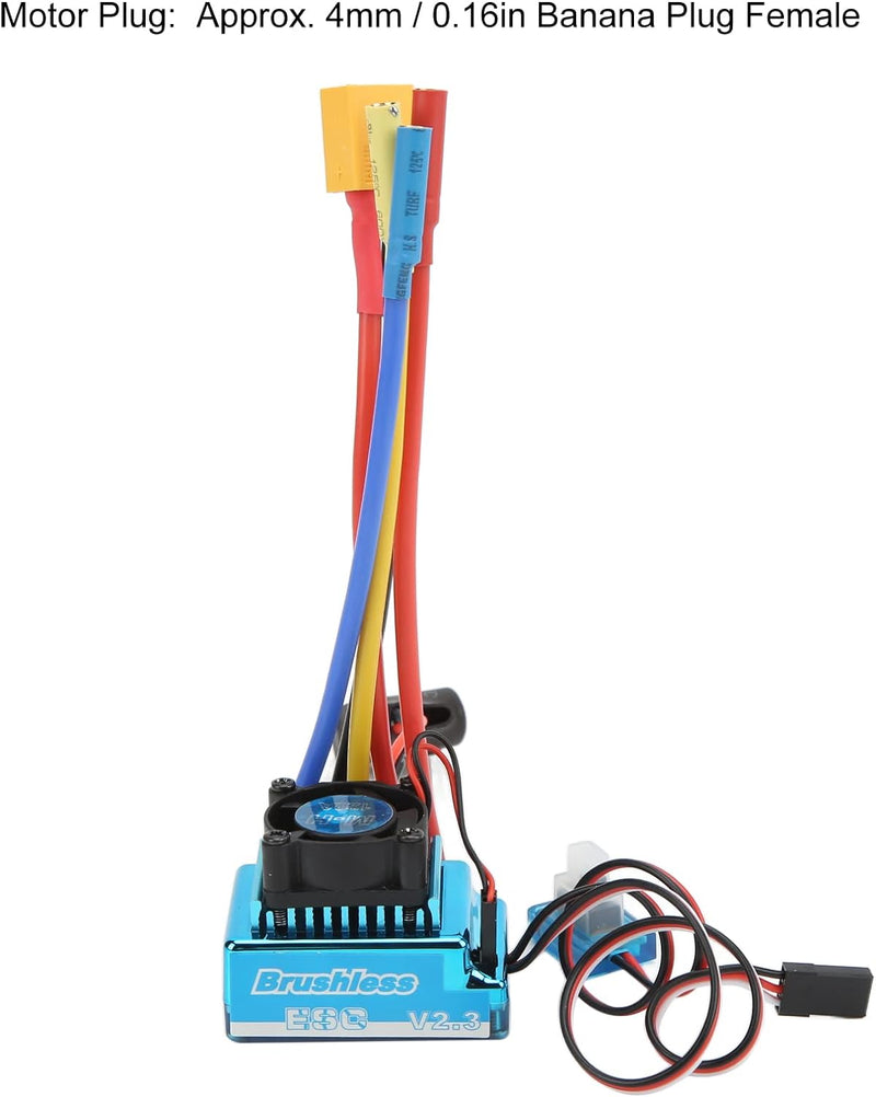 120A Fernbedienung Brushless ESC, Externer Programmieranschluss, 120A ESC, 9 Gang Beschleunigungsein