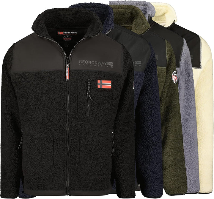 Geo Norway Herren Fleecejacke Warm Dicke Fleece Jacke Herren Reissverschluss - Perfekte Bekleidung f