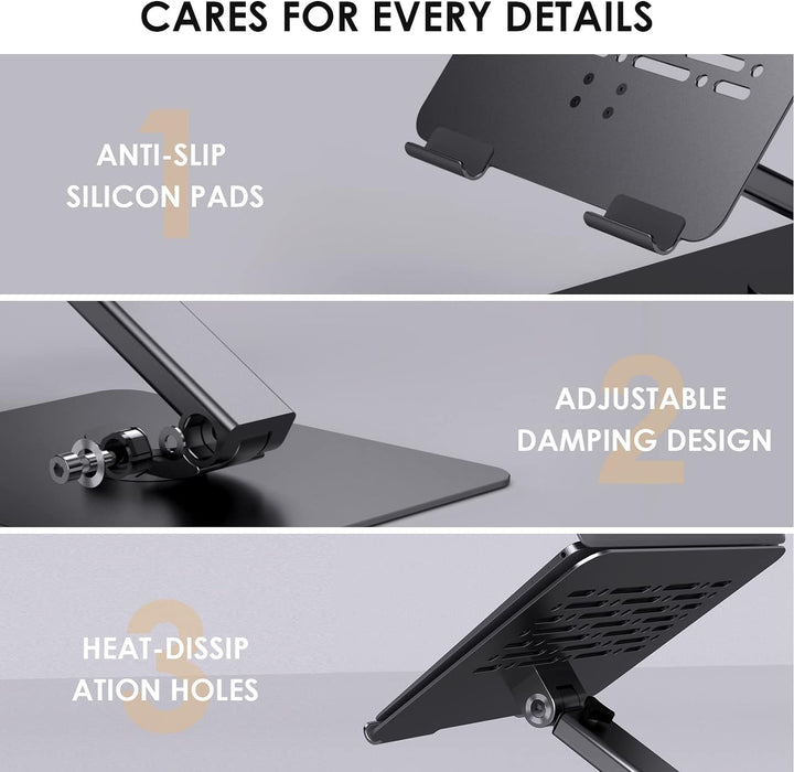 Minthouz 360° Schwenkbarer Laptop Ständer für Schreibtisch, Höhe/Winkel Verstellbare Laptop Halterun