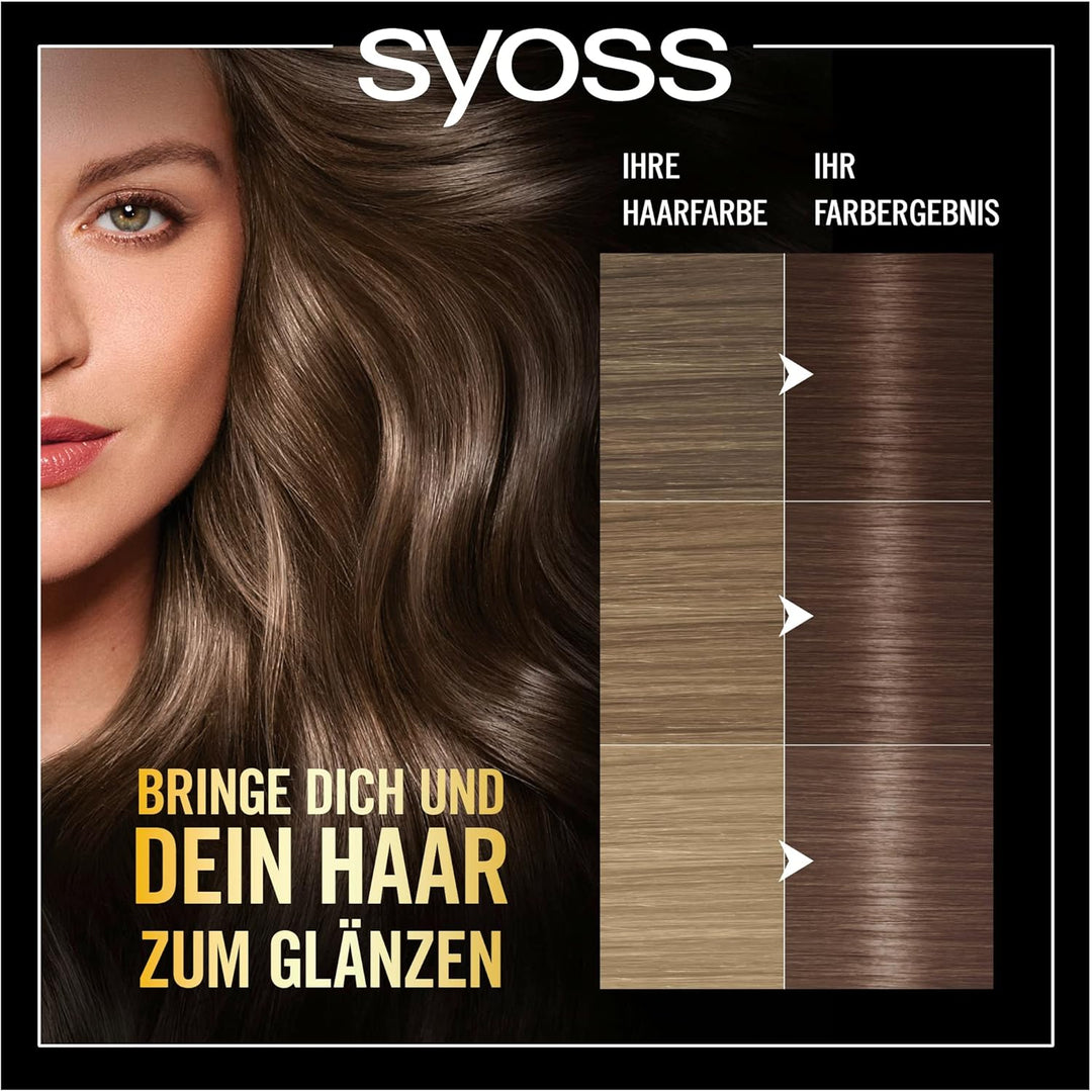 Syoss Oleo Intense Öl-Coloration 6-54 Kühles Dunkelblond Stufe 3 (115 ml), dauerhafte Haarfarbe mit