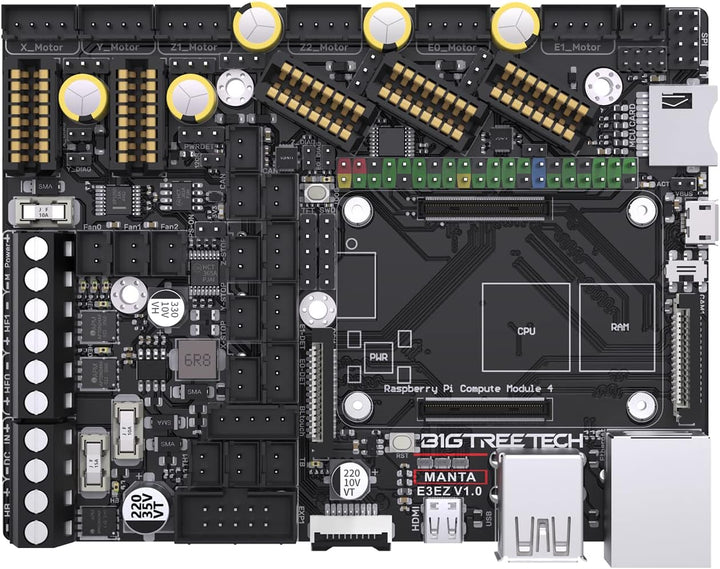 BIGTREETECH Manta E3 EZ Control Board 32Bit, Neues Upgrade Silent Board unterstützt Klipper-Firmware
