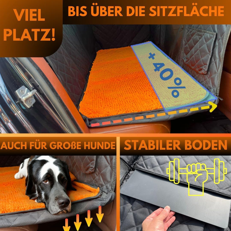 Hundedecke Auto Rückbank fester Boden mit Schmutzfangmatte abnehmbar Hundebett grosse Hunde Autoscho