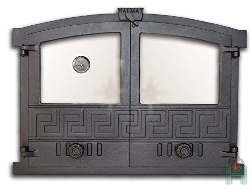 Sellon24® Backofentür Steinbackofentür Ofentür aus Gusseisen Pizzaofentür Gusseisen 600 x 430 mm H20
