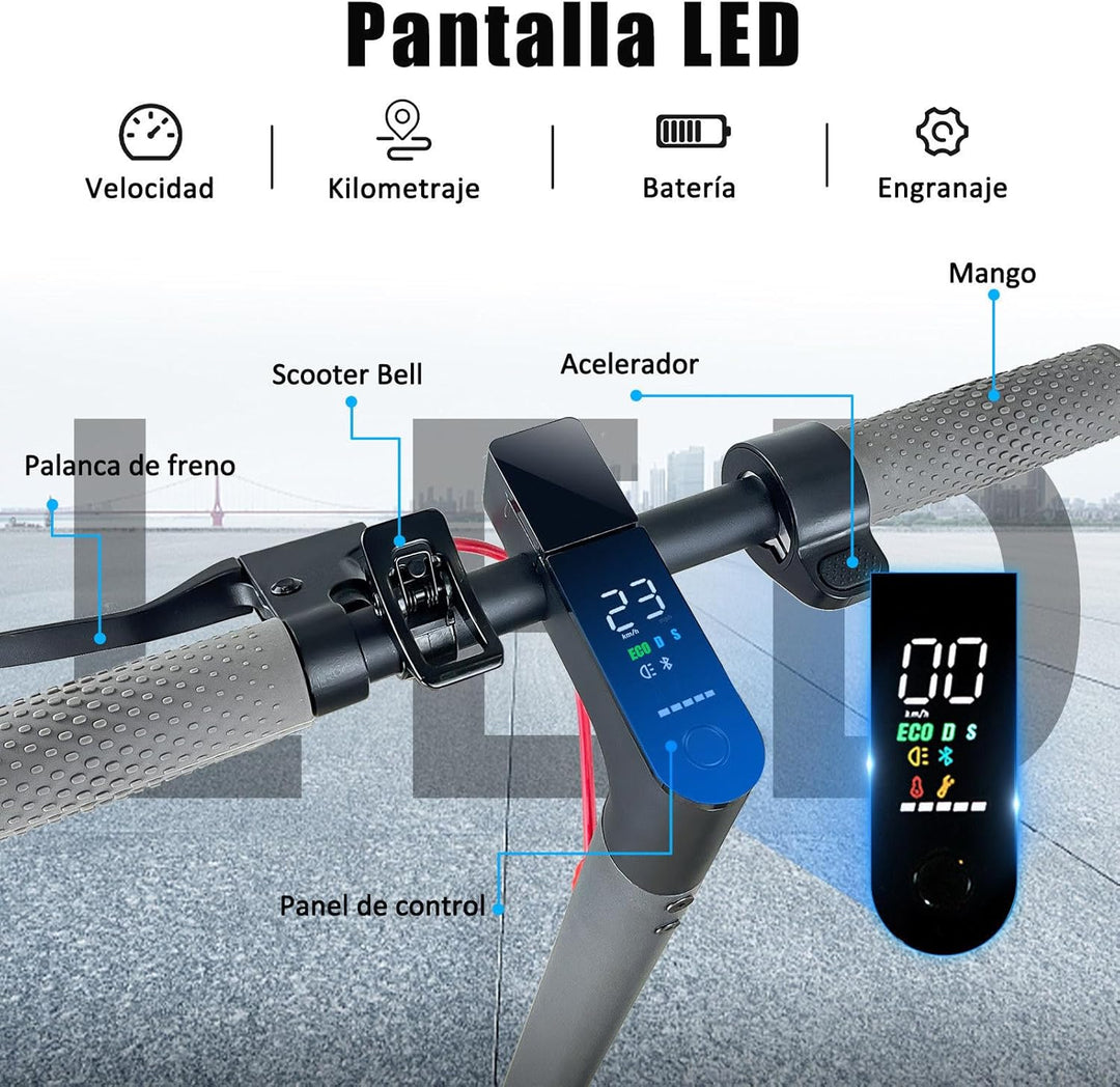 PLAYBIK E-Scooter 8.5 Zoll Elektroroller für Erwachsene mit App-Funktion, Faltbarer e Roller, 20-30k