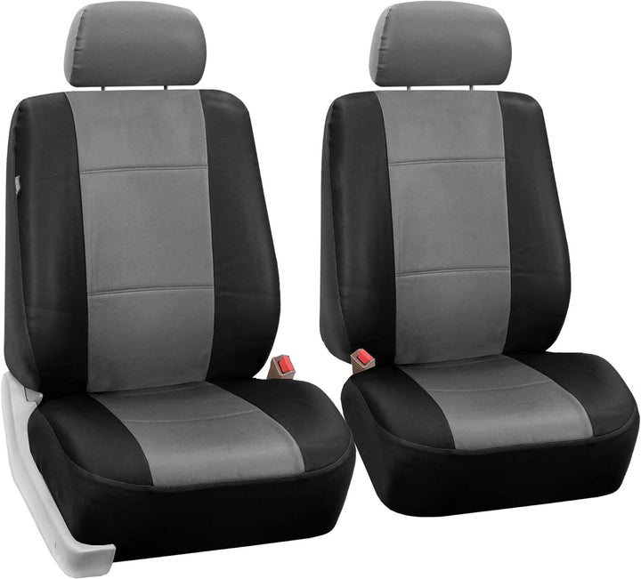 FH Group PU001GRAYBLACK102 Universal Fit Front Set Grau/Schwarz Autositzbezüge, passend für die meis