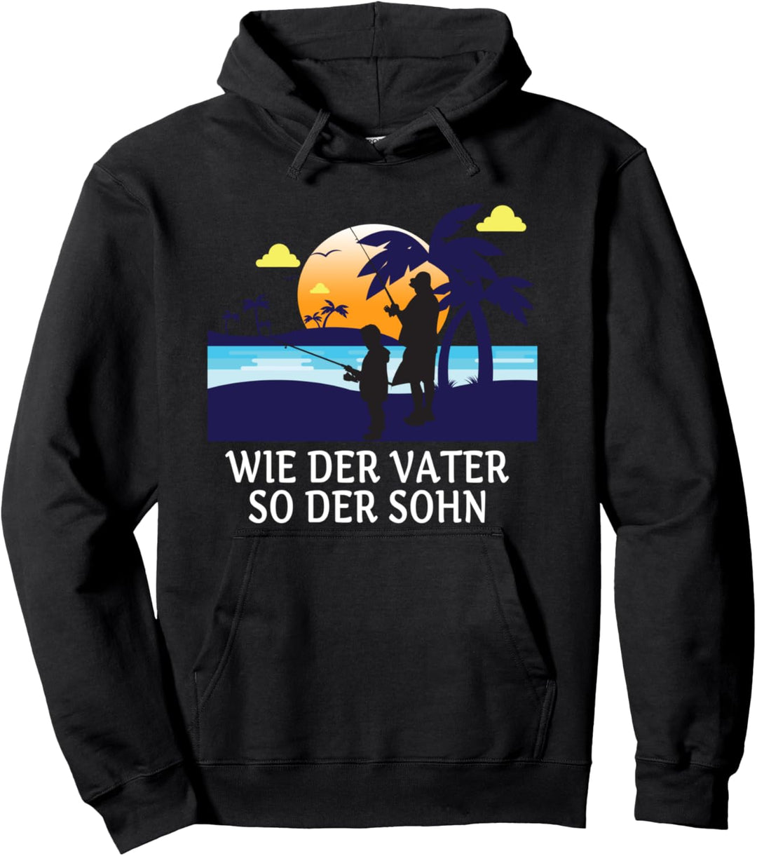 Karpfen Hecht Mann Carp Fishing Wie der Vater so der Sohn Pullover Hoodie