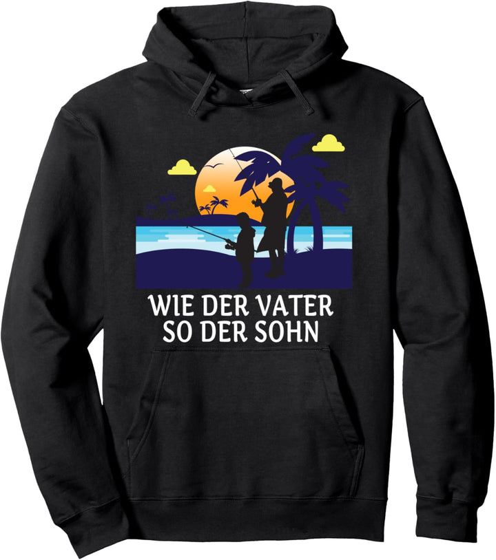 Karpfen Hecht Mann Carp Fishing Wie der Vater so der Sohn Pullover Hoodie