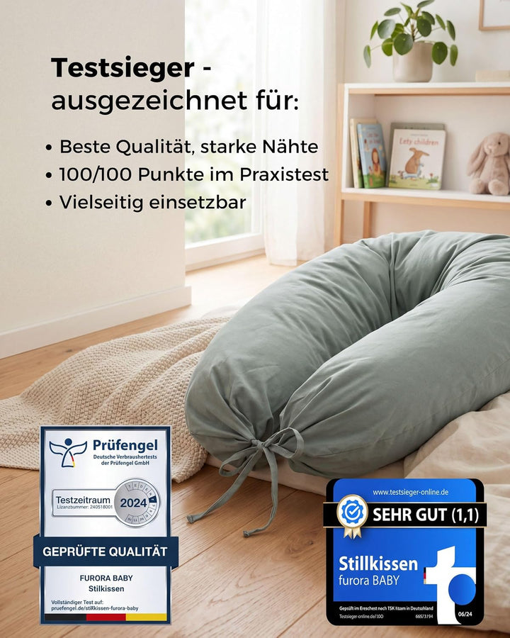 Stillkissen Seitenschläferkissen, XXL Schwangerschaftskissen | 190cm gross, ergonomisch weich: entsp