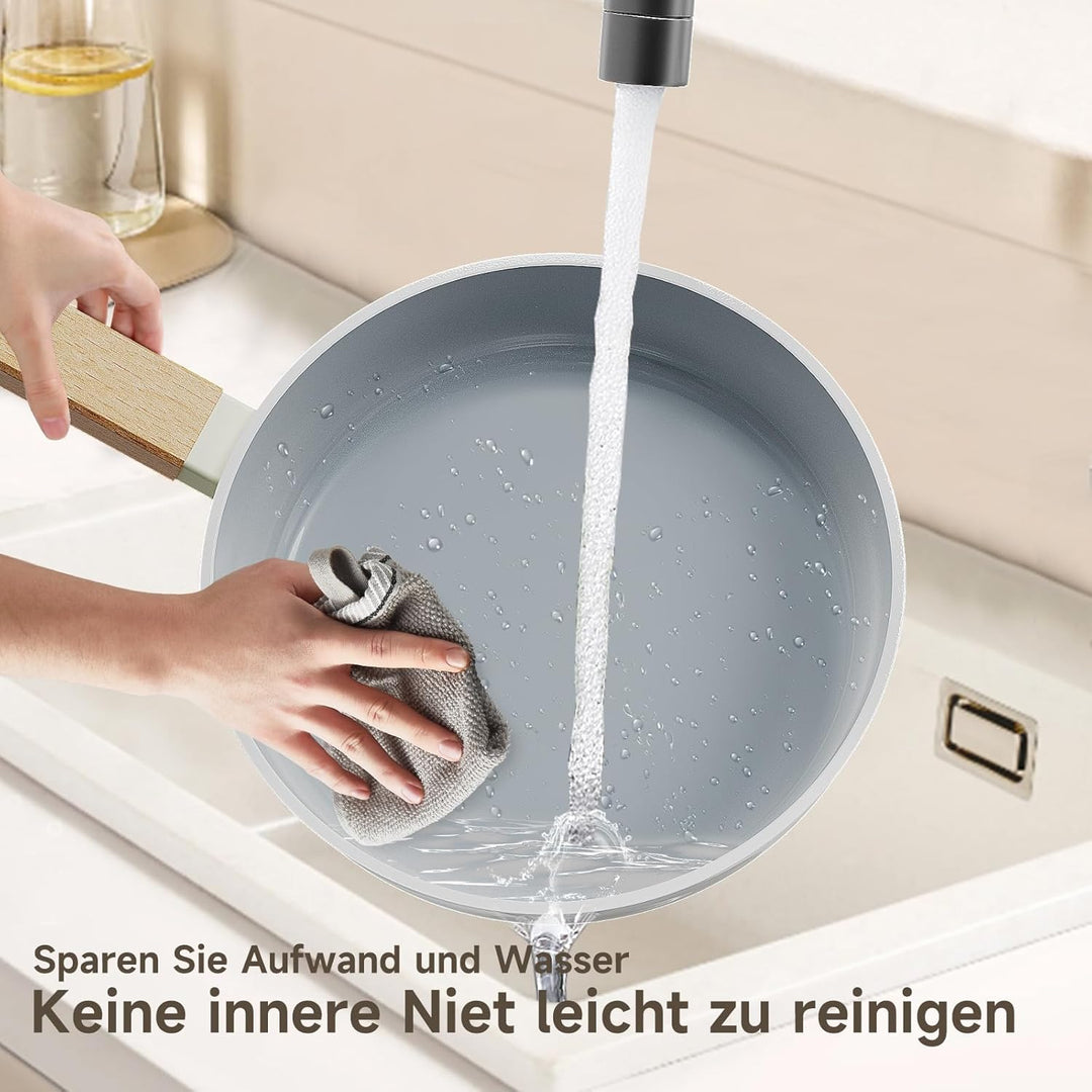 Scheffler Pfannenset Pfanne 20/24/28cm,Bratpfanne Pfannen,beschichtete Pfanne,Pfanne Induktion mit A