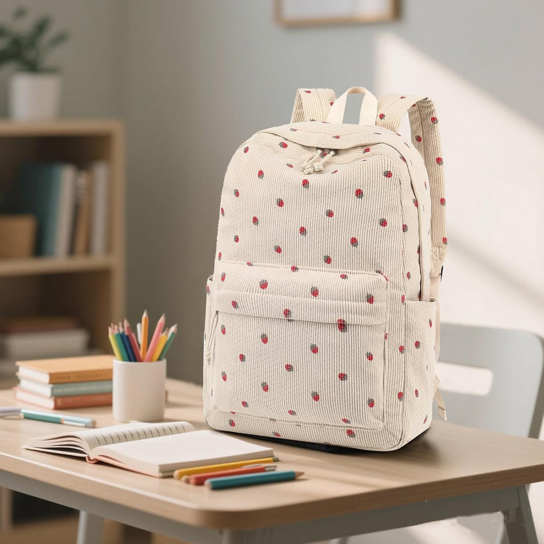 Schulrucksack Mädchen Teenager Damen Schultasche Rucksack Set Schulranzen für Mädchen Schule 3-teili