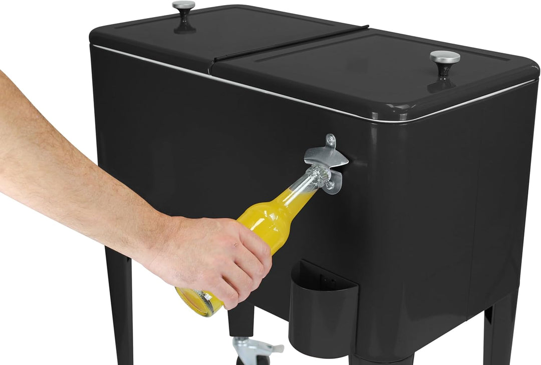 Kailua Cooler - Kühlbox, Kühlwagen, Getränkekühler Schwarz, Schwarz