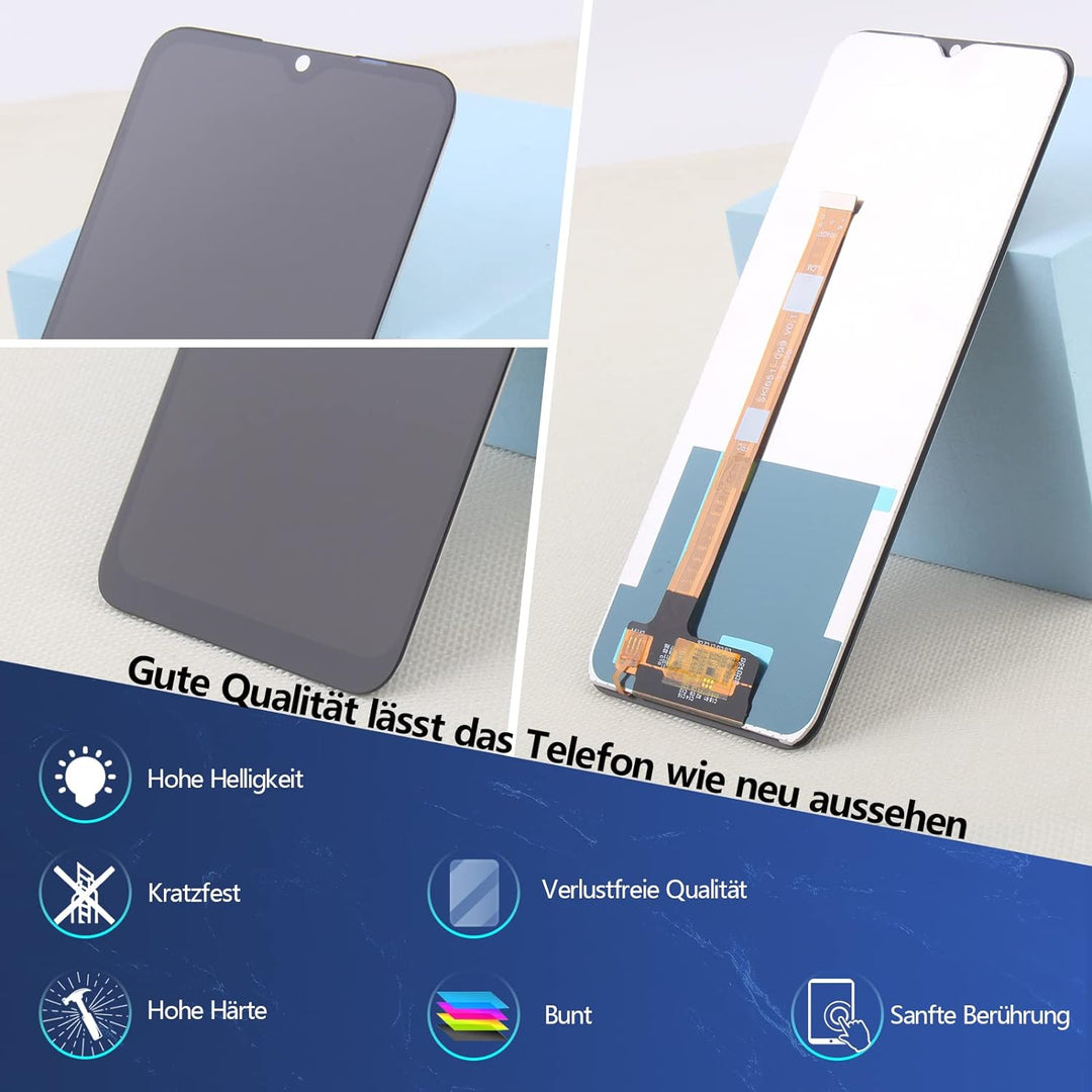 RongZy Display für Realme C25Y RMX3265 LCD Bildschirmersatz Digitizer Touchscreen Montiert Ersatz mi