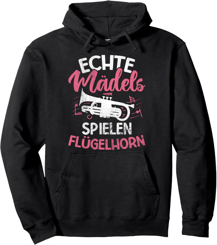 Echte Mädels Spielen Flügelhorn Horn Flügelhorn Pullover Hoodie