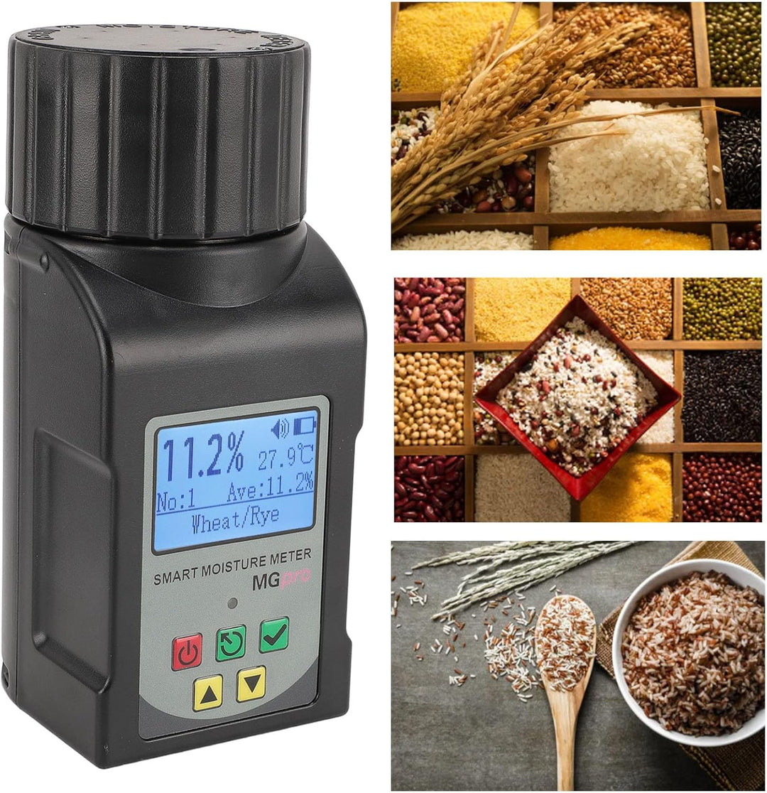 Tnfeeon Tragbarer Getreidetester mit LCD-Display, Mini-Tassen-Getreide-Feuchtigkeitsmesser für Kaffe