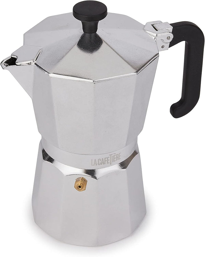 La Cafetière Venice Espressokocher, Aluminium Silberfarben Six Cup, Silberfarben Six Cup