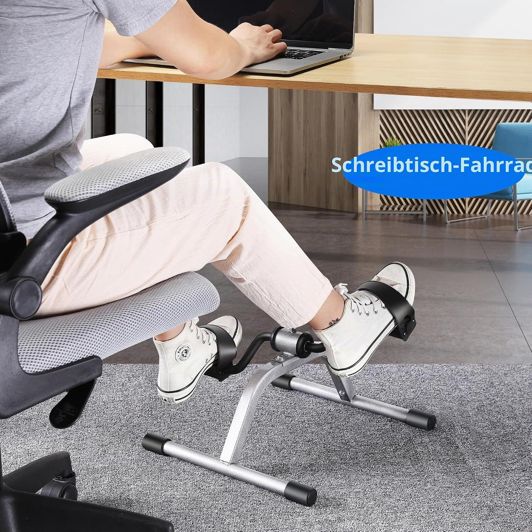 Pedal-Heimtrainer für Bein- und Armerholung, leichtes und tragbares Bodenfahrrad