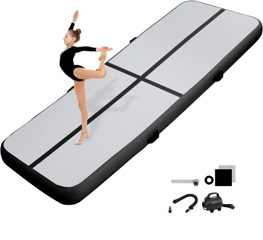 KIKILIVE 10/20CM Hoch Gymnastikmatte Tumbling Matte, 2/3/4/5/6M Aufblasbar Gymnastik Track Matte Air