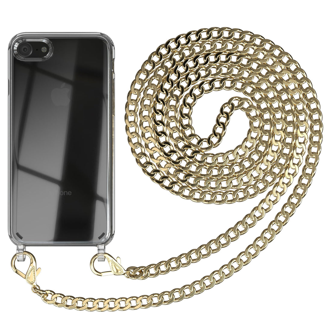 EAZY CASE Handykette kompatibel mit iPhone SE (2022/2020) / iPhone 8/7 Handyhülle mit Metall Umhänge