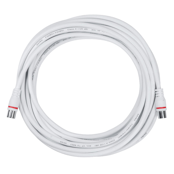 Axing EAK 901-80 Endgeräteanschlusskabel 9 m F-Quickfix F-Stecker 4-fach geschirmt Modemkabel für Ka