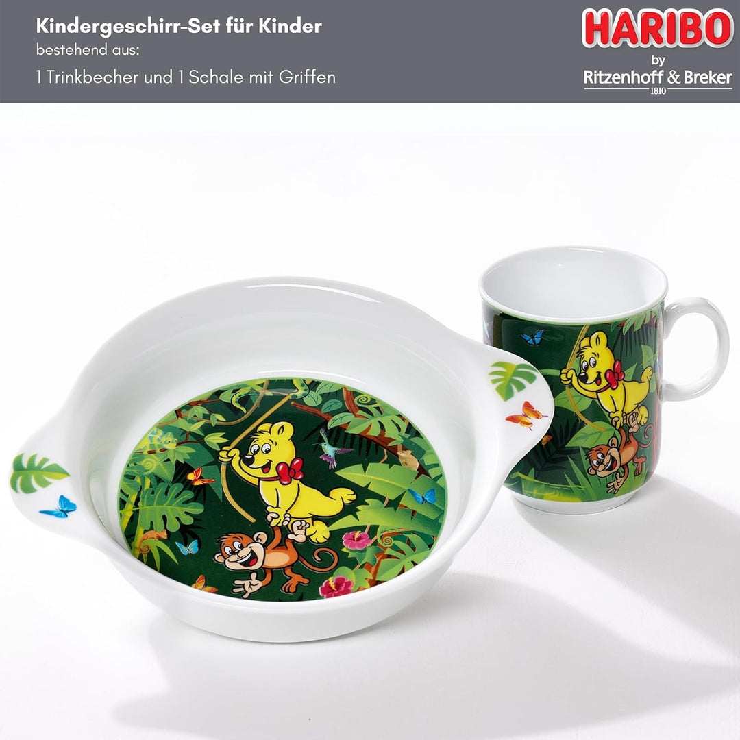 Kindergeschirr-Set HARIBO Jungle | 2-teilig | grün, Jungle