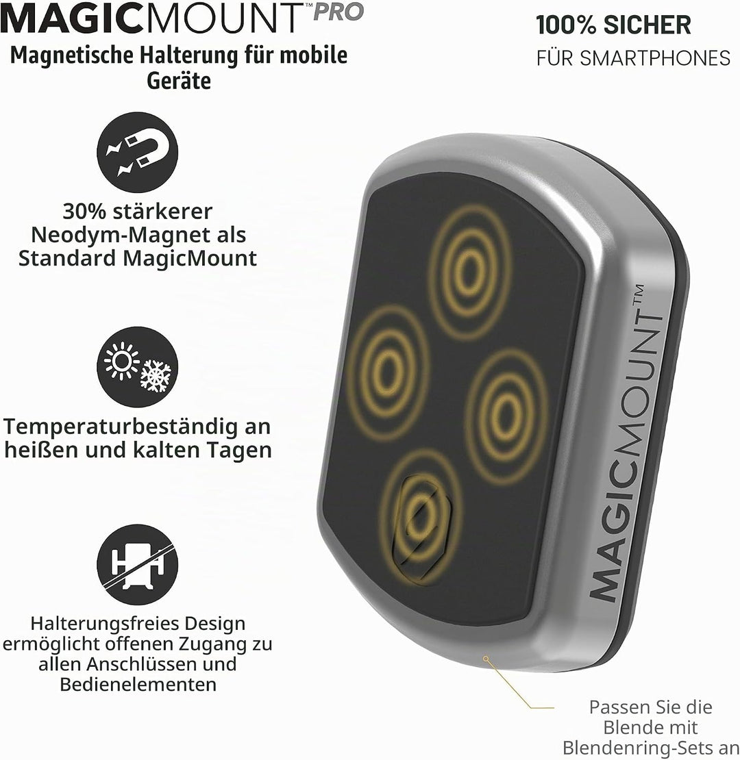 Scosche MPDB MagicMount Pro Universal Magnethalterung für Mobile Geräte in frustfreier Verpackung, S