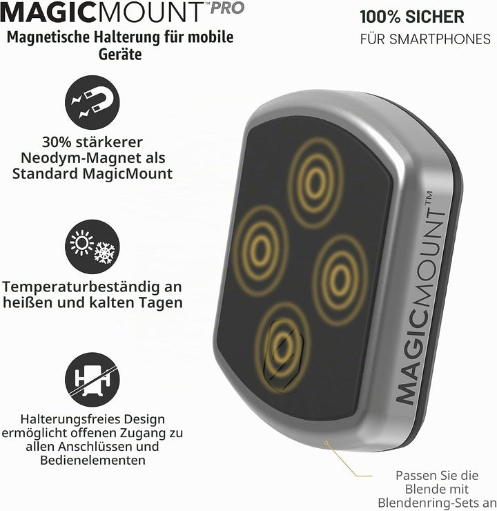 Scosche MPDB MagicMount Pro Universal Magnethalterung für Mobile Geräte in frustfreier Verpackung, S