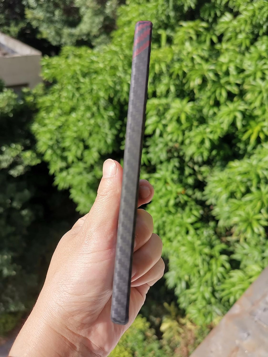 Schlanke und leichte Hülle aus Aramid-Kohlefaser für Sony Xperia 5 iv (Rot schwarz), Rot schwarz