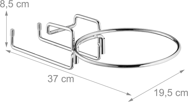 Relaxdays 10 x Sektkühlerhalter, Tischhalterung für Weinkühler mit 18 cm Ø, Sektkübelhalterung aus E