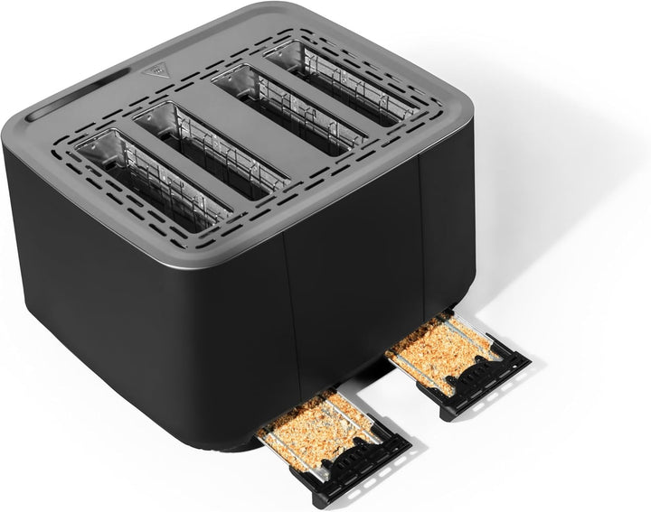 Salter EK5565MBLK Kuro 4-Scheiben Toaster, 7 Bräunungsstufen, Selbstzentrierende Brotführung, Auftau