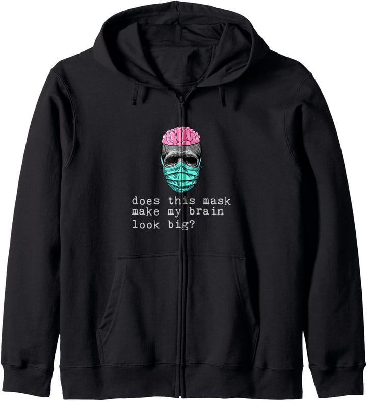 Lässt diese Maske mein Gehirn gross aussehen? Kapuzenjacke