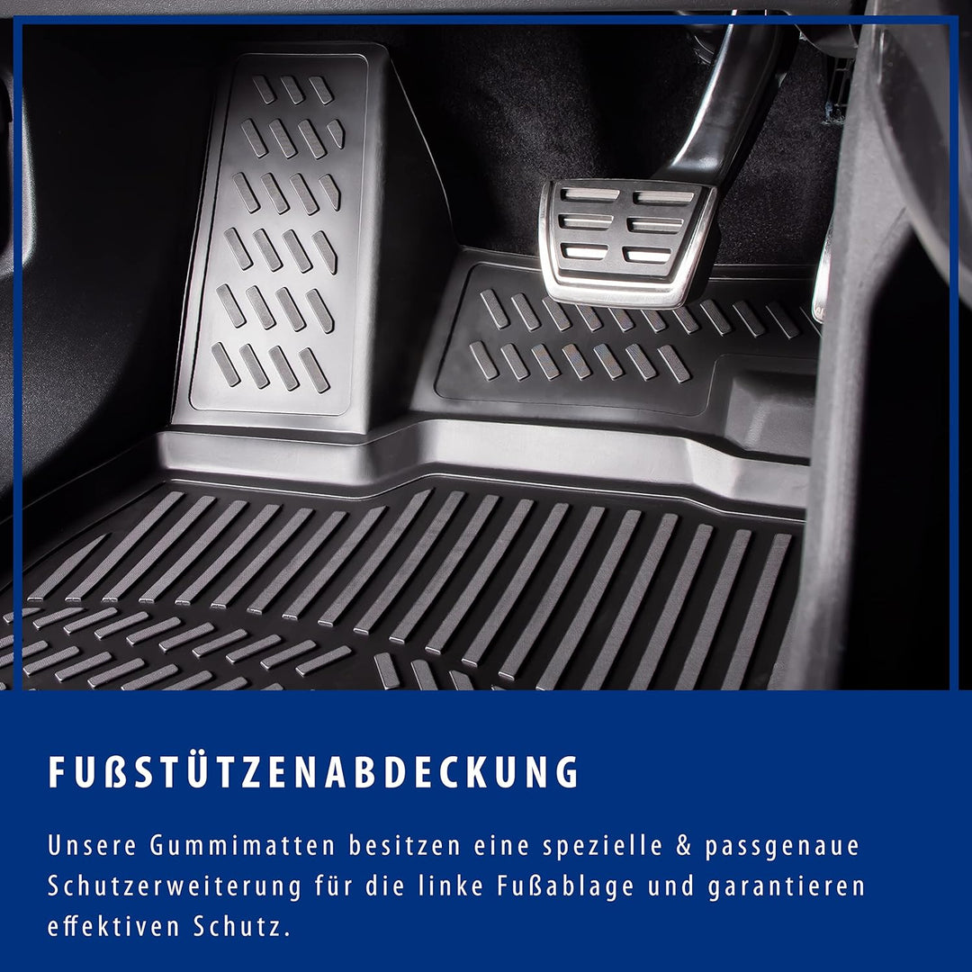 Elmasline Design 3D Gummimatten Set für Ford Fiesta VII Baujahr ab 2017 | Extra hoher 5cm Rand FIEST