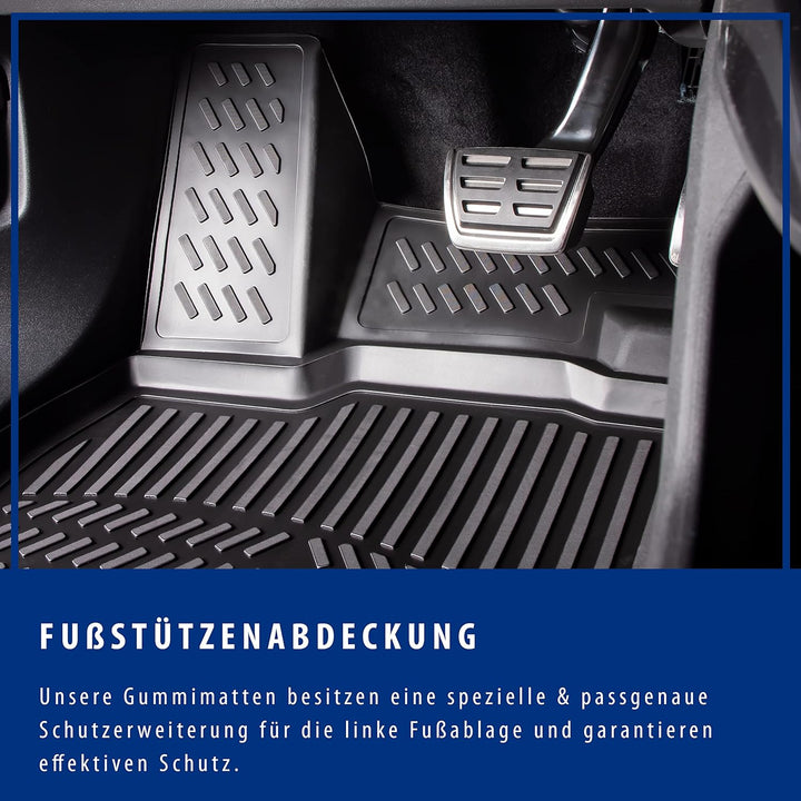 Elmasline Design 3D Gummimatten Set für Mercedes E-Klasse W213 Baujahr ab 2016 | Extra hoher 5cm Ran