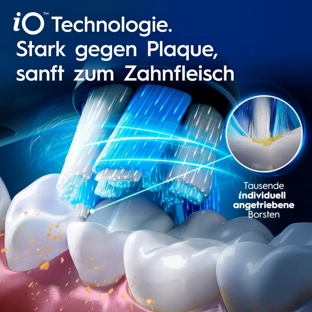 Oral-B iO Series 6 Elektrische Zahnbürste/Electric Toothbrush, Doppelpack & 3 Aufsteckbürsten, 5 Put