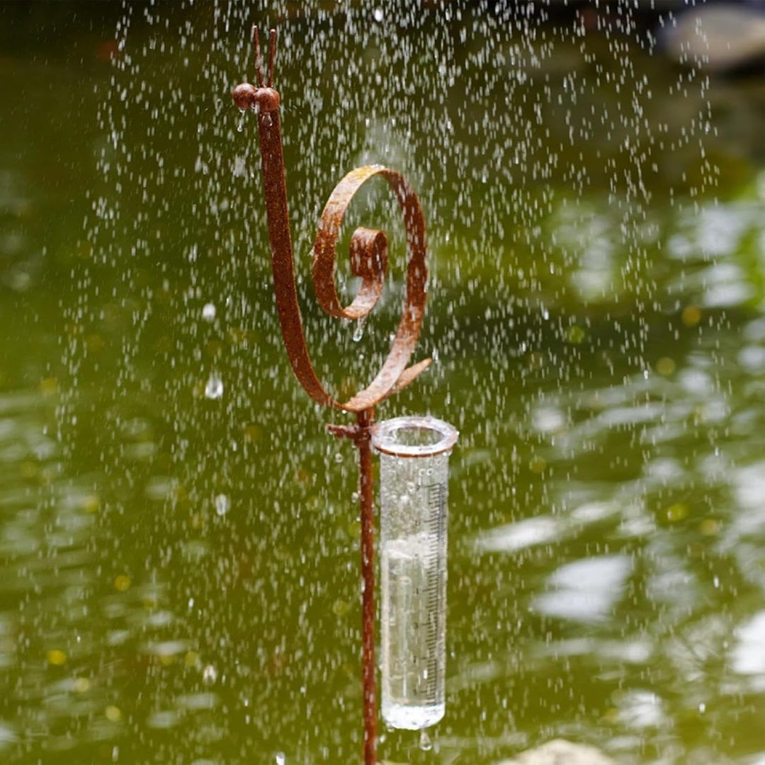 Regenmesser, Schneckenpfahl, Outdoor-Monitor, Regenausrüstung, zuverlässiges Metall, Terrassenorname