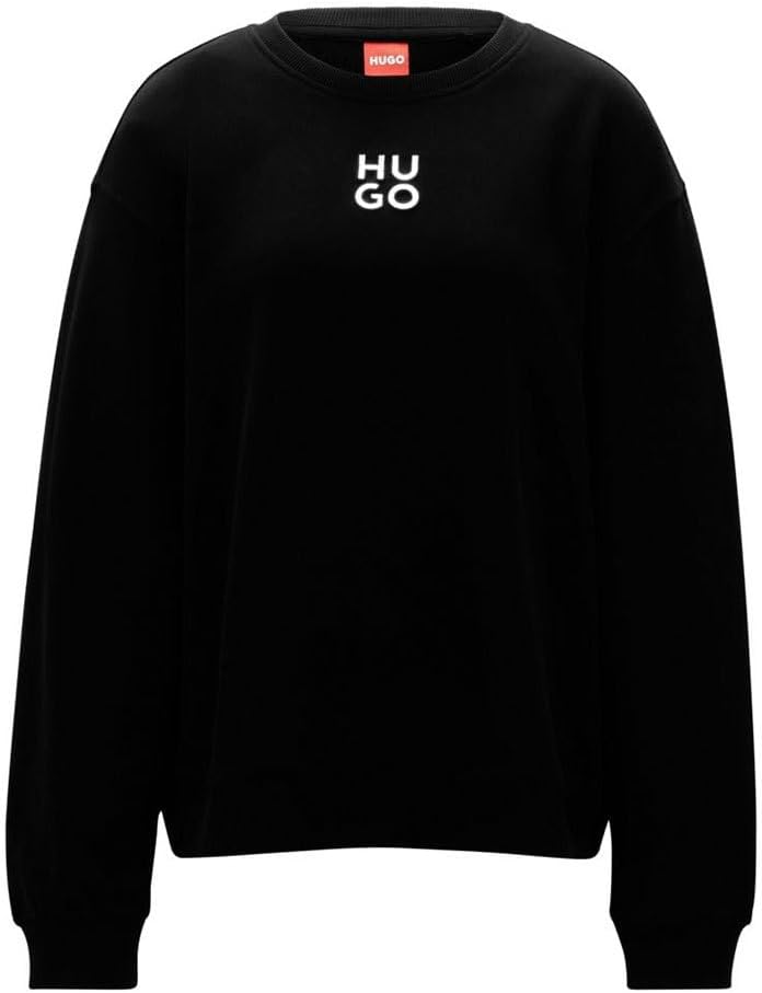 HUGO Damen Classic Crew Sweatshirt L Black1, L Black1