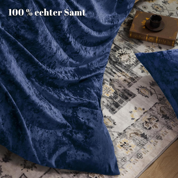 PHF Samt Bettwäsche 135x200, Luxus Flauschig Bettwäsche 135x200 cm mit 2er Kissenbezüge 80x80 cm, Ku