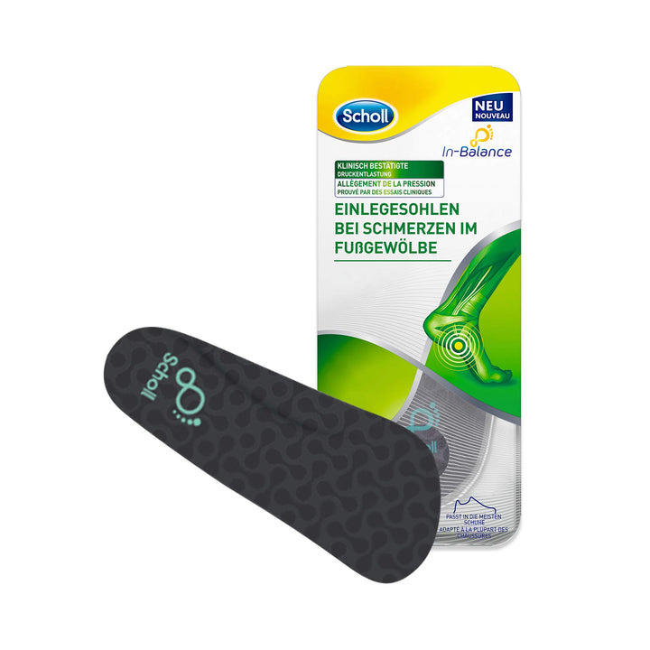 Scholl InBalance Einlegesohlen für Schuhe in Grösse 42.5-45 – Sohlen bei Schmerzen im Fussgewölbe –