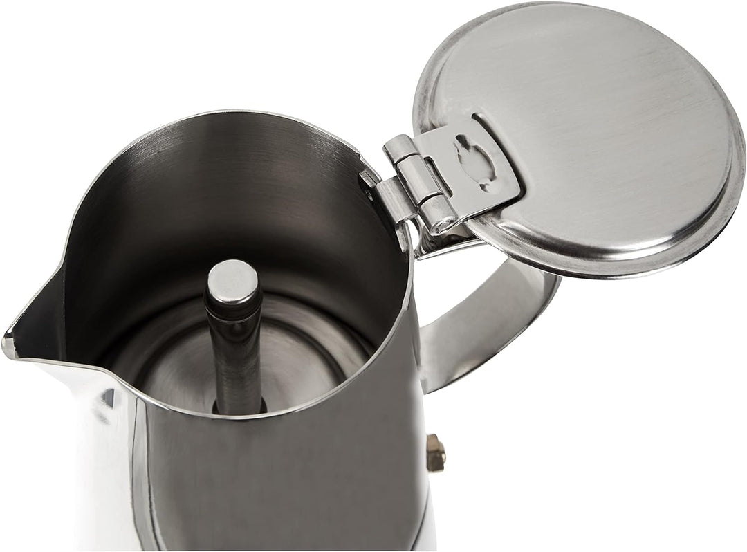 Cilio 202113 Espressokocher Treviso 4 Tassen, Edelstahl, Induktion geeignet, 4 Tassen