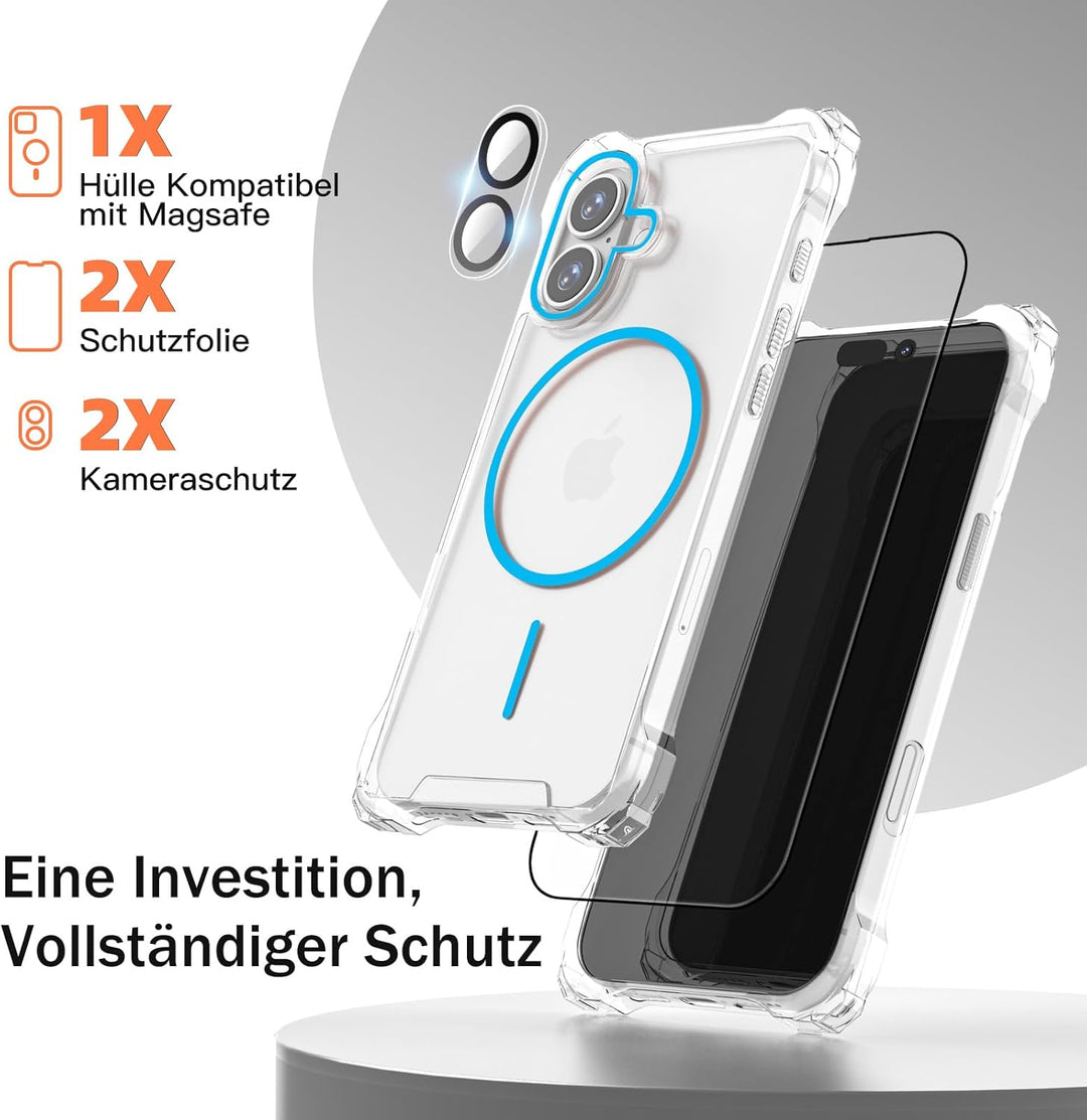 Handyband Abnehmbar für iPhone 17 Hülle mit Band, Langes Band zum Umhängen & Kurzkordel für Handgele