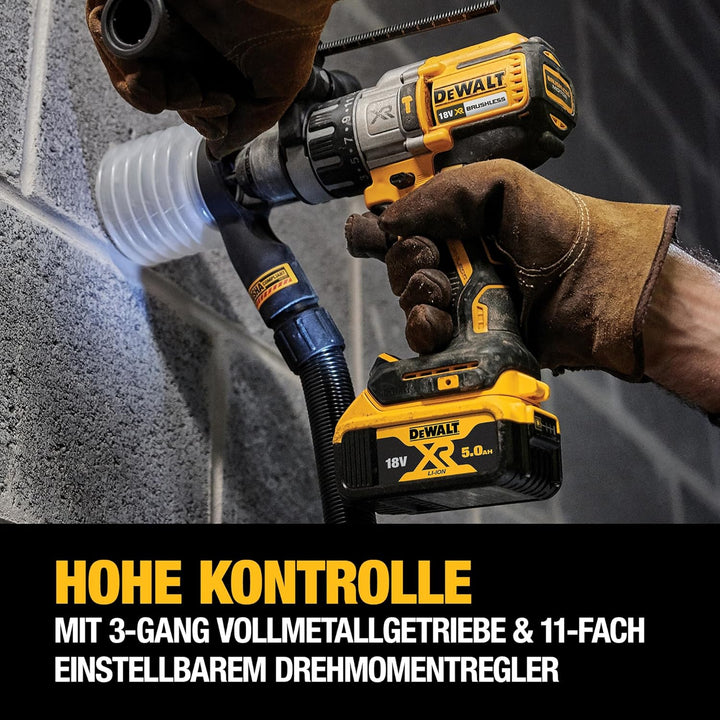 Dewalt 18V 3-Gang Akku-Schlagbohrschrauber DCD996P2 (11-stufiges Drehmomentmodul, drei-Stufen-LED mi