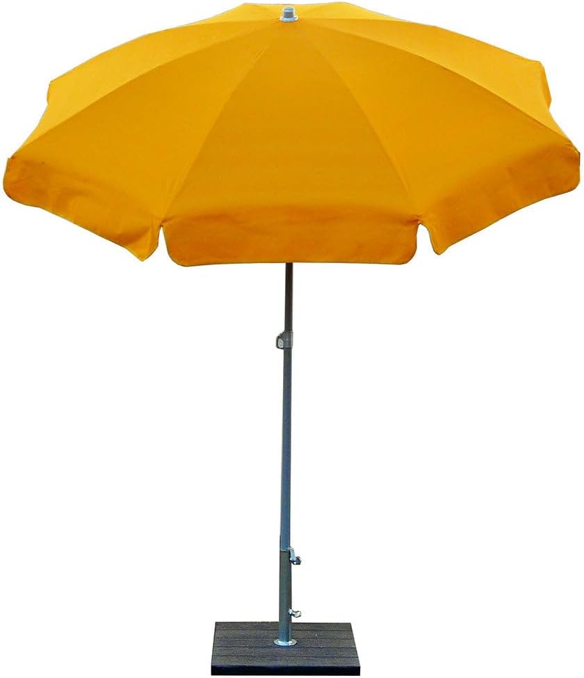 Maffei Art 181 Venezia Sonnenschirm rund Baumwolle Duplex Durchmesser 200 cm Made in Italy Gelb, Gel