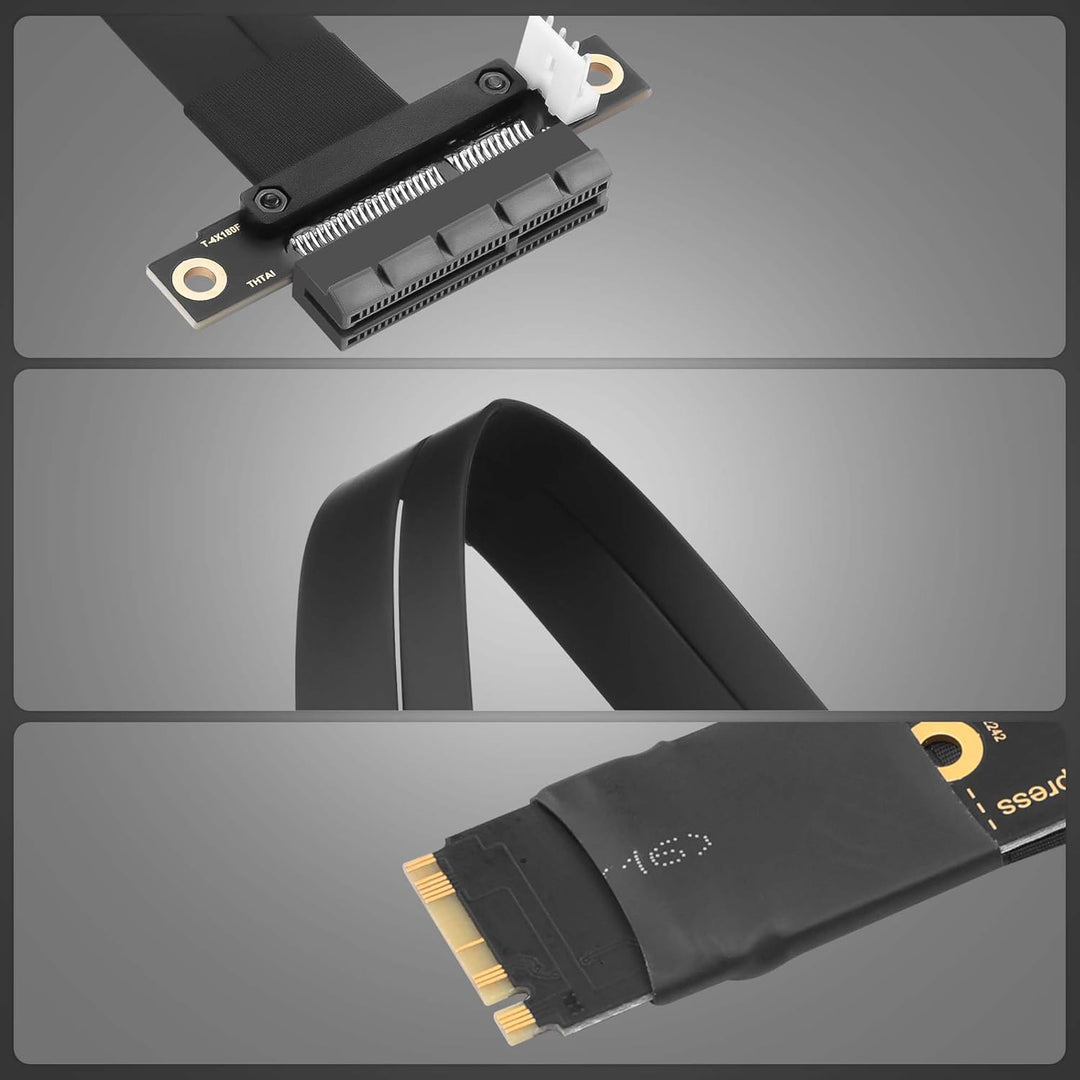 CERRXIAN M.2 NGFF NVMe M Key zu PCIE 3.0 4X Grafikkarten-Riser-Adapterkarte M.2 Key M zu PCI-E 4X Ve