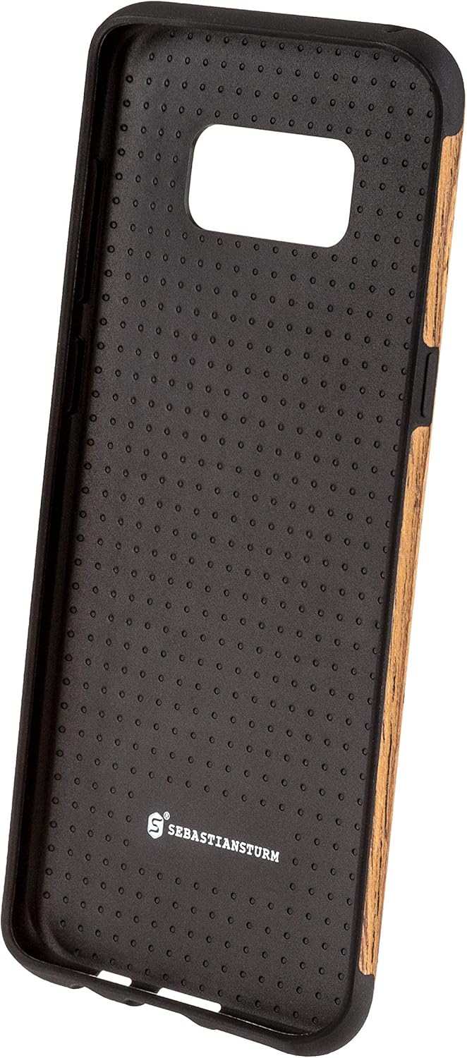 SEBASTIAN STURM Handyhülle "MAXI" | Hergestellt aus echtem Holz "Teak" in einer TPU-Hülle | Kompatib