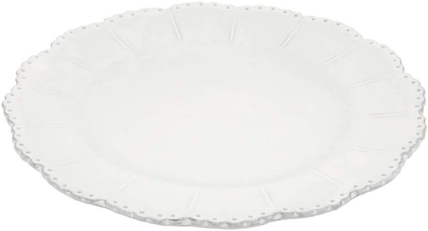 CREAFLOR HOME 6er Set Speiseteller Essteller Italica PALLINI D 28cm weiss Keramik Virginia Casa