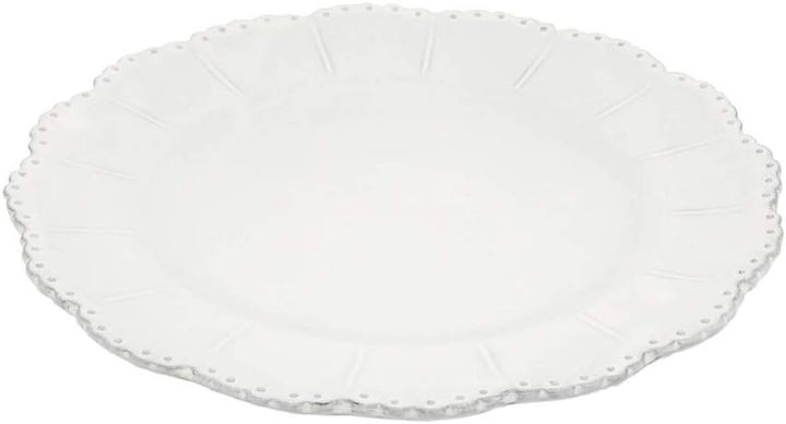 CREAFLOR HOME 6er Set Speiseteller Essteller Italica PALLINI D 28cm weiss Keramik Virginia Casa