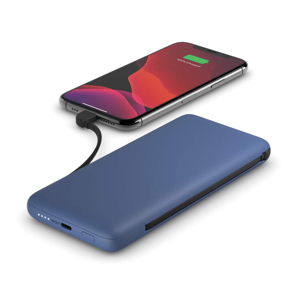 Belkin BOOSTCHARGE Plus 10K tragbares Ladegerät und Powerbank (10.000 mAh mit integriertem Lightning