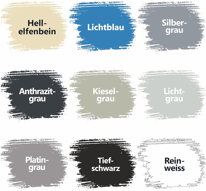 Fonteino 2K Fliesenlack MATT Kieselgrau RAL 7032 für Küche Badezimmer Wandfliesen Bodenfliesen - 2,5