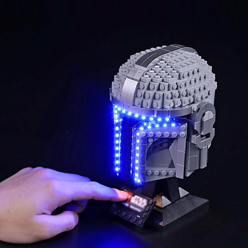 cooldac Licht-Kit für Lego Star Wars 75328 Der Mandalorian Helm, LEDs Beleuchtungsset Kompatibel mit